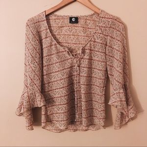 Vintage Anxiety Flared Sleeve Top